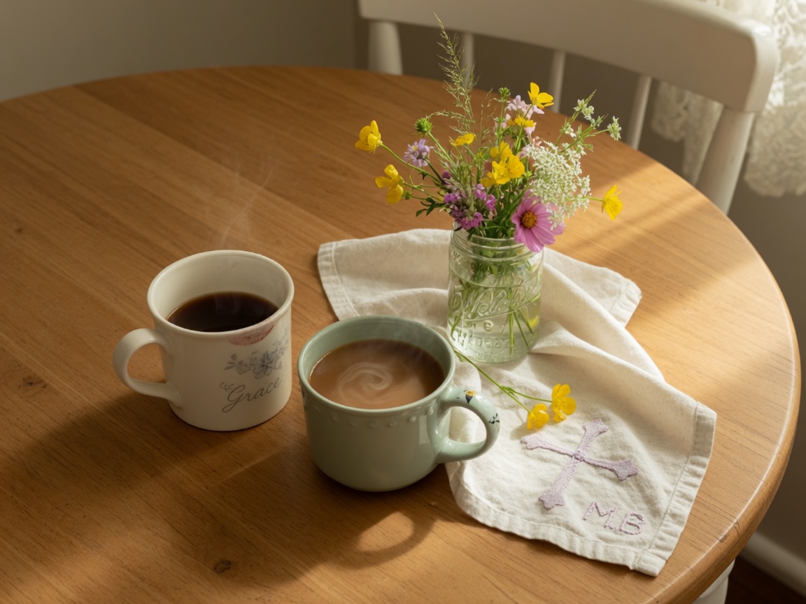 A welcoming table set for conversation